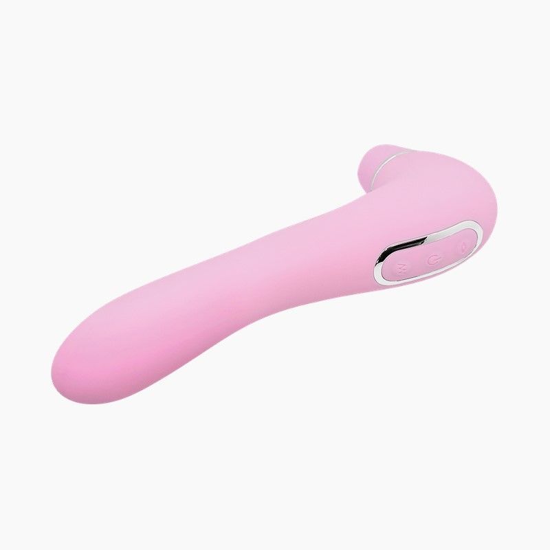 Вибратор и вакуумный стимулятор Alive Midnight Quiver Pink - игрушка 2 в 1