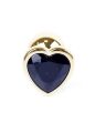 Анальна пробка - Jewellery Gold Heart Plug Black