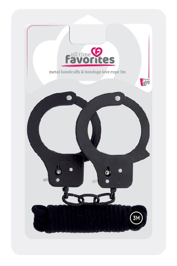 Набор BONDX METAL CUFFS &amp; LOVE ROPE SET, BLACK