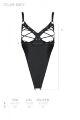 Боди из экокожи CELINE BODY black S/M — Passion: с доступом, открытый