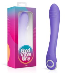 00735 / GVO007 Вибратор для точки G Lici Good Vibes Only, силиконовый, фиолетовый, 22.5 х 3.7 см