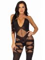 Бодістокінг Leg Avenue Illusion halter bodystocking One size Black, доступ