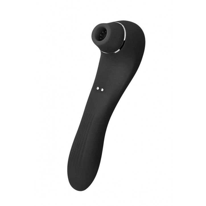 Вакуумний стимулятор з вібрацією Wooomy Smoooch Black Clitoral Suction &amp; Vibration