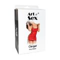 Сексуальна лакована сукня на шнурівці Art of Sex - Ginger червона L-2XL