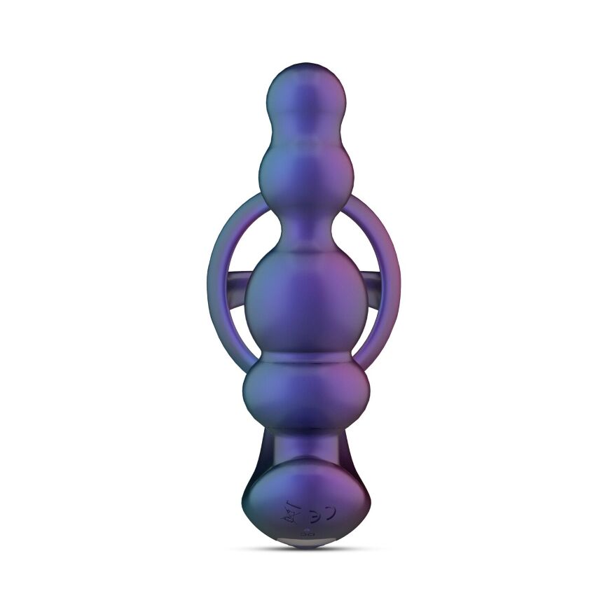 Анальный вибратор с эрекционным кольцом Hueman - Stellar Force Anal Beads with Cockring