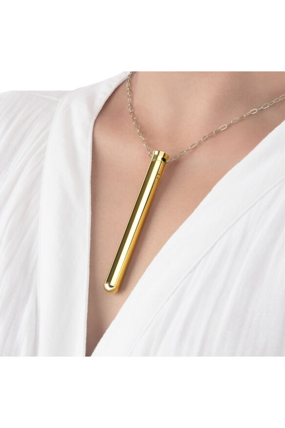 Віброкуля на ланцюжку Le Wand NECKLACE VIBE, металевий, золотий