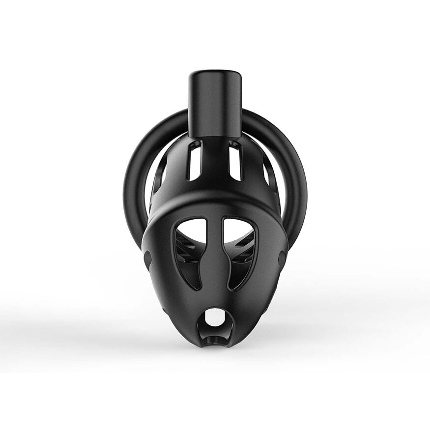 Клетка для пениса LOCKINK SEVANDA Naja-Cobra Chastity Cage Satin Black, 3 кольца разных размеров