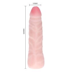 Фалоімітатор з хребтом Super Excitement Sextoy, без мошонки, бежевий, 16 см