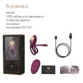 Смарт-эрекционное кольцо Zalo — BAYEK Velvet Purple, двойное с вводимой частью, пульт ДУ
