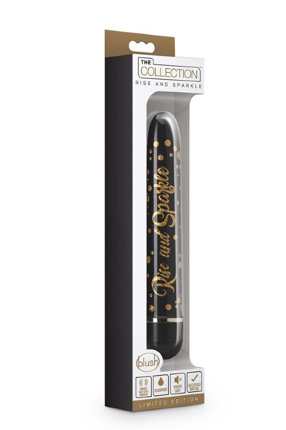 Вибратор классический THE COLLECTION RISE AND SPARKLE BLACK