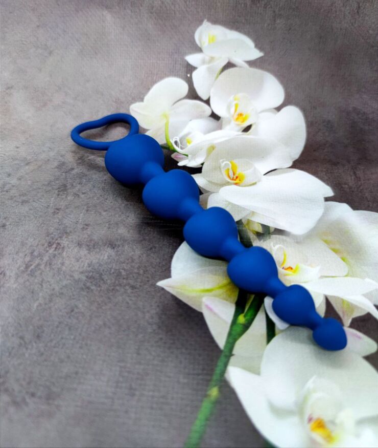 Анальная цепочка Loveshop Blue 18, 8х3, 2 см