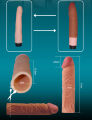 Подовжуюча насадка на член тілесного кольору Pleasure X-Tender Penis Sleeve Add 1" Flesh