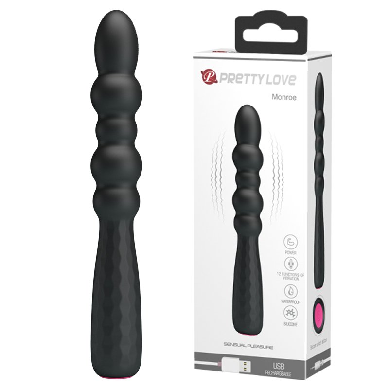 Стильний чорний вібратор Pretty Love Monroe Vibrator Black