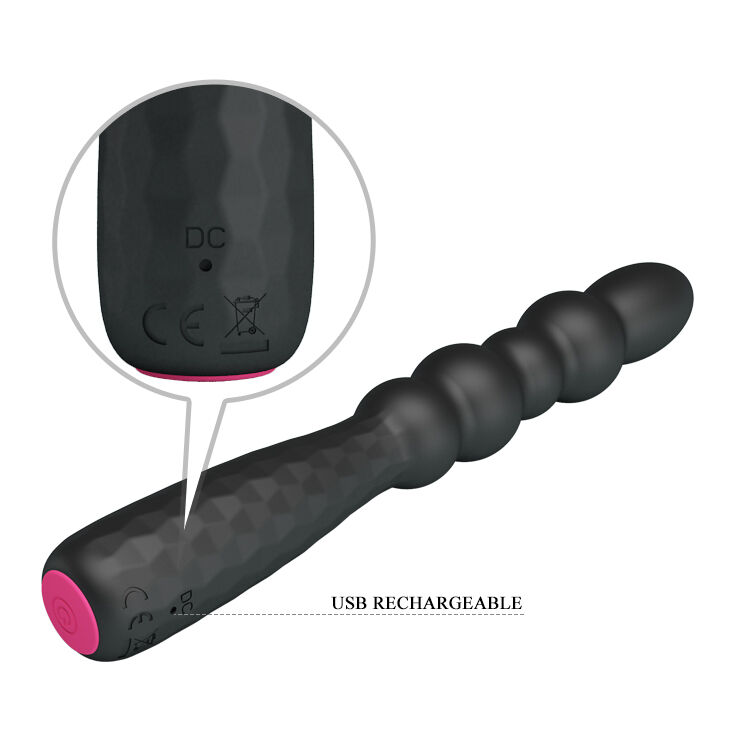 Стильний чорний вібратор Pretty Love Monroe Vibrator Black