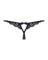 Жіночі стрінги - Obsessive 831-THC-1 Crotchless Thong Black - L/XL
