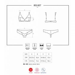 Комплект Obsessive 853-SET-3 2 pcs set red L/XL