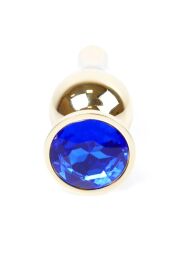 Анальна пробка - Jewellery Gold Long Plug Dark Blue