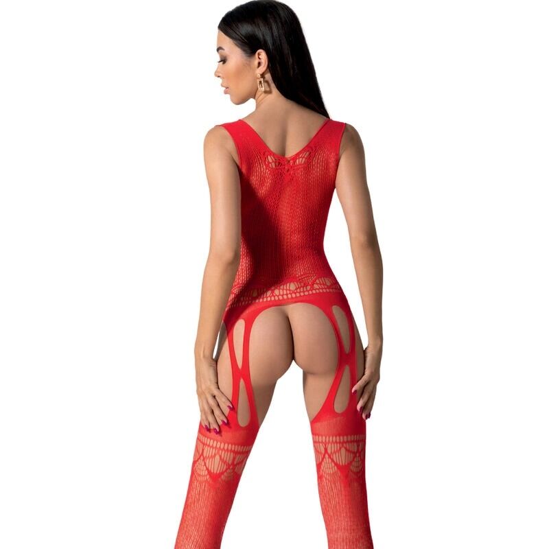 Бодистокинг ажурный с открытым доступом Passion BS099 red