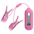 Віброзатискачі для сосків Pretty Love Nipple Clip з електростимуляцією, рожеві