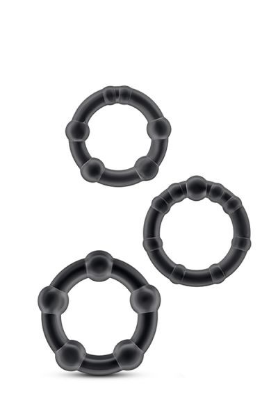 Набор эрекционных колец STAY HARD BLACK