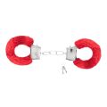 Наручники Love Cuffs Crushious металеві, з червоним хутром