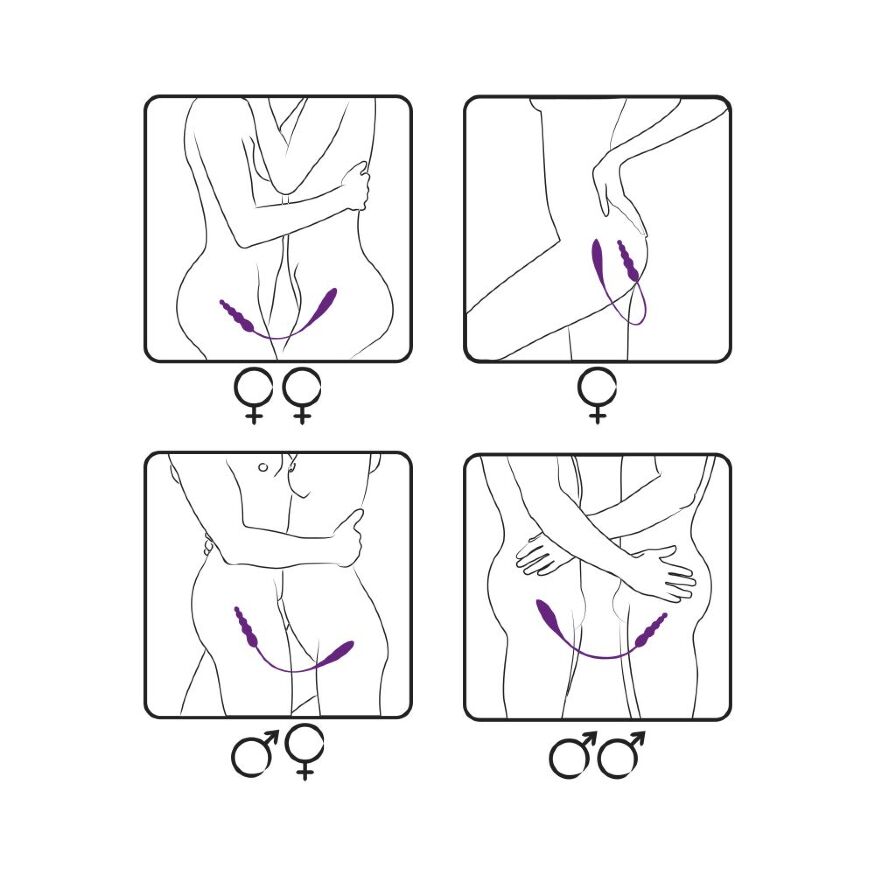 Вибратор двусторонний Adrien Lastic AD-2X с пультом LRS