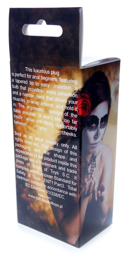 Анальная пробка Boss Series - Jewellery Red Gold PLUG Light Blue S, BS6400113