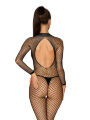 Комбинезон в крупную сеточку Obsessive Bodystocking N121 black XL/XXL