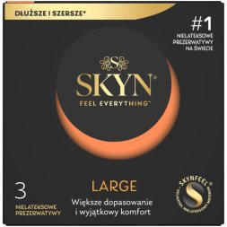 Безлатексні преміум-презервативи SKYN Large 3 шт. збільшений розмір