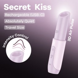 Компактный вибратор необычной формы для бесконтактной стимуляции клитора Secret Kiss