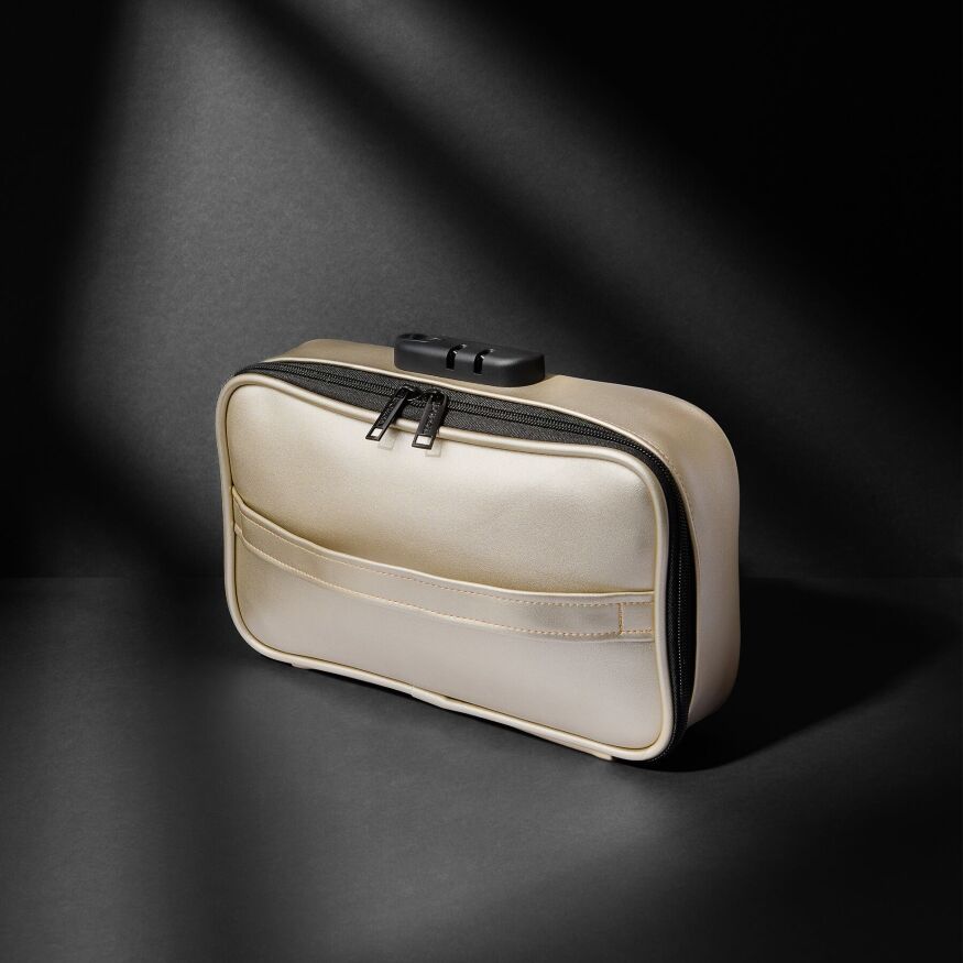 Кейс для игрушек Dorcel DISCREET BOX LUXURY GOLD, кодовый замок, 27×16×7,62 см