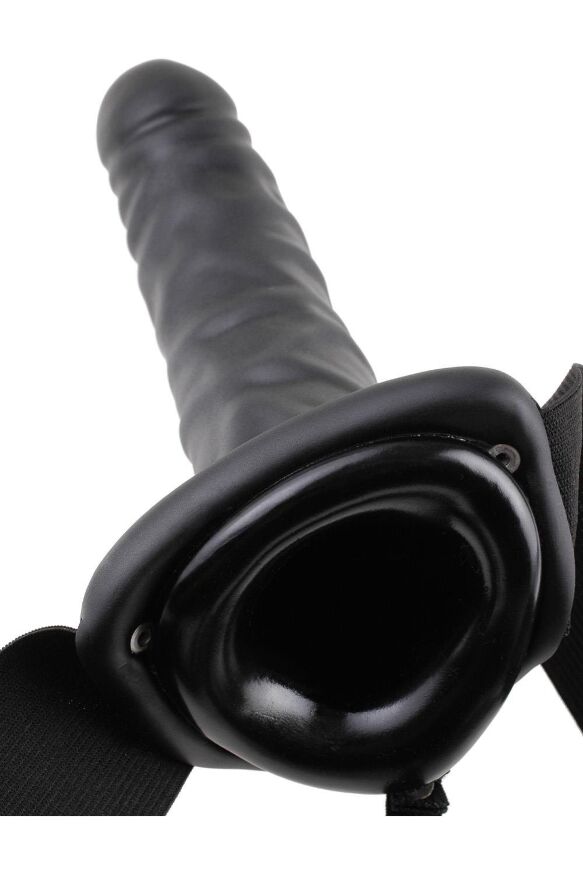 Фаллопротез полый Pipedream Fetish Fantasy Series на трусиках, чёрный
