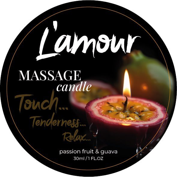 Массажная свеча L'amour Passionfruit &amp; Guava с ароматом гуавы и маракуйи, 30 мл