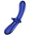 Фалоімітатор зі скла- Satisfyer Double Crystal Light Blue