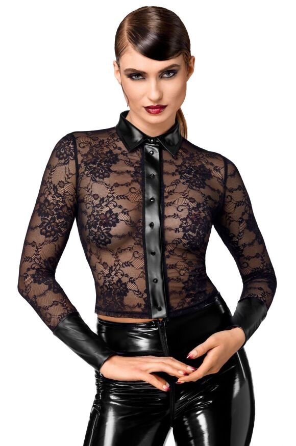 Блуза Noir Handmade F377 Noirelle Lace Button-up Shirt XL