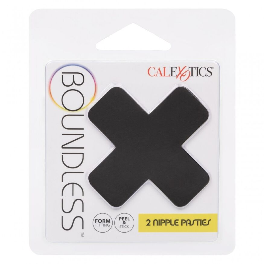 Пестиси на соски у формі хрестів Boundless CalExotics, самоклеючі, чорні