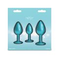 Набор анальных пробок NS Novelties Rear Assets - Trainer Kit - Iridescent Teal - Teal Gem