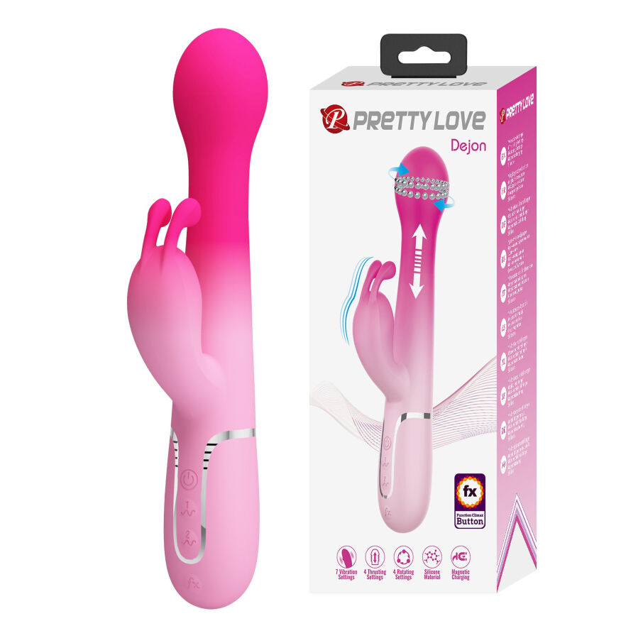 Вибромассажер с поступательным движением серии Pretty Love - Dejon Pink, BW-500014-4
