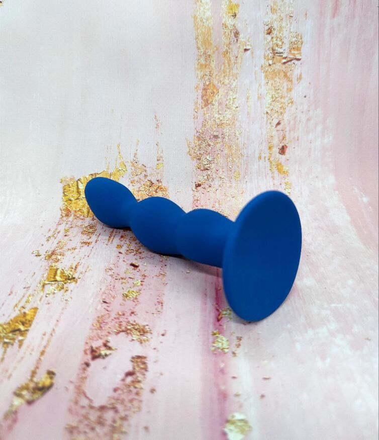 Анальный плаг волна Loveshop Blue 12 см*2.5 см