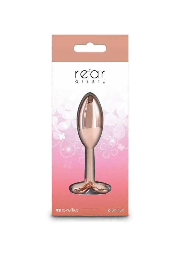Анальна пробка металева NS Novelties Rear Assets Clover, золотий