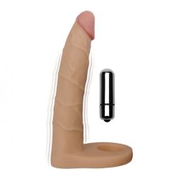 Тілесна насадка-вібратор для подвійного проникнення 7" The Ultra Soft Double-Vibrating 17 см