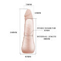Реалистичная насадка на пенис телесного цвета Penis Sleeve Flesh 6"