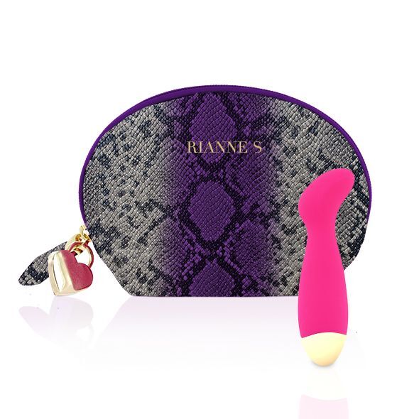 Вибратор для точки G Rianne S: Boa Mini Pink, 10 режимов работы, медицинский силикон, косметичка-чехол
