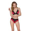 Трусики с широкой резинкой и кружевом PS001 PANTIES red/black XL - Passion