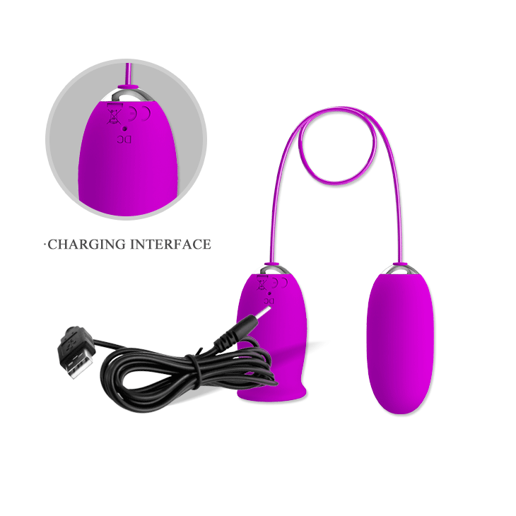 Кліторальний стимулятор з віброяйцем - Pretty Love Daisy Licking Vibrator Purple