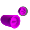 Кліторальний стимулятор з віброяйцем - Pretty Love Daisy Licking Vibrator Purple