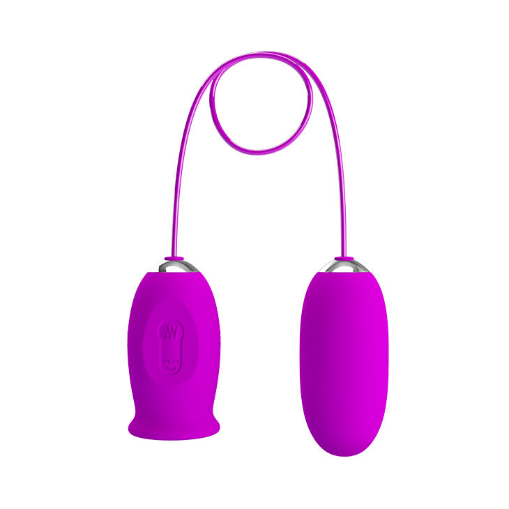 Кліторальний стимулятор з віброяйцем - Pretty Love Daisy Licking Vibrator Purple