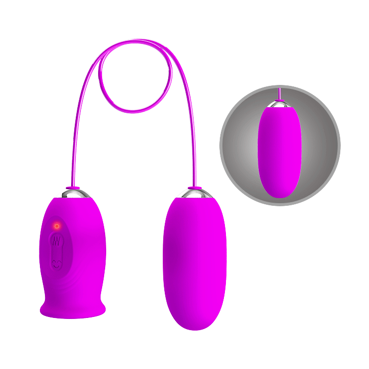 Кліторальний стимулятор з віброяйцем - Pretty Love Daisy Licking Vibrator Purple