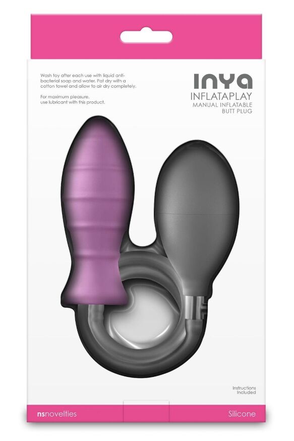 Анальная пробка NS Novelties Inya с накачкой, розовая