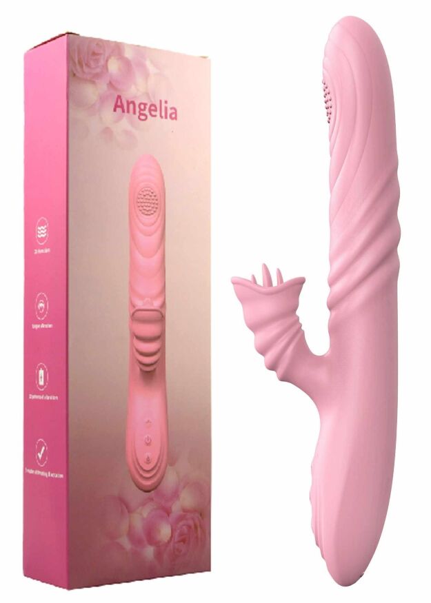 Вибратор кролик с функцией толчков Angelia, USB